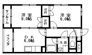 ロイヤルＮ　201号室　間取り